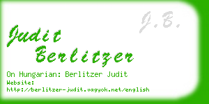 judit berlitzer business card